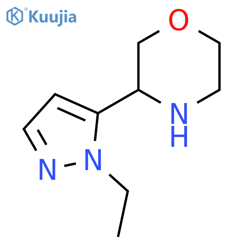 3-(1-ethyl-1H-pyrazol-5-yl)morpholine structure