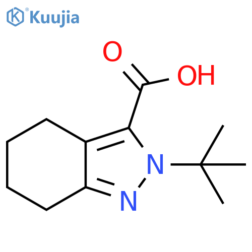 2-tert-butyl-4,5,6,7-tetrahydroindazole-3-carboxylic acid structure