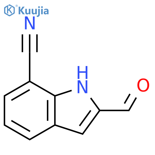 2-formyl-1H-indole-7-carbonitrile structure