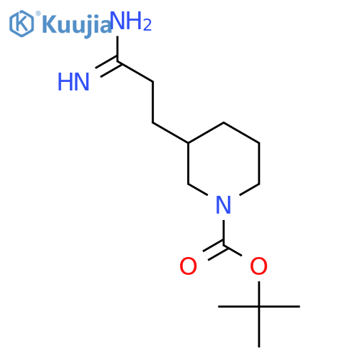 tert-butyl 3-(2-carbamimidoylethyl)piperidine-1-carboxylate structure