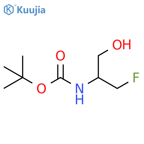 tert-butyl (1-fluoro-3-hydroxypropan-2-yl)carbamate structure