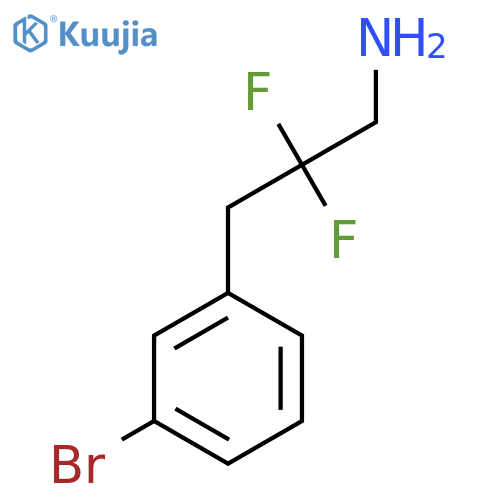 3-(3-bromophenyl)-2,2-difluoropropan-1-amine structure