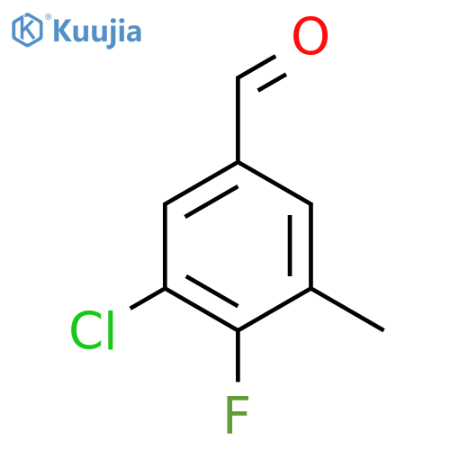 3-Chloro-4-fluoro-5-methylbenzaldehyde structure