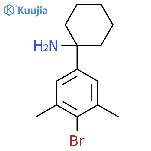 1-(4-bromo-3,5-dimethylphenyl)cyclohexan-1-amine structure