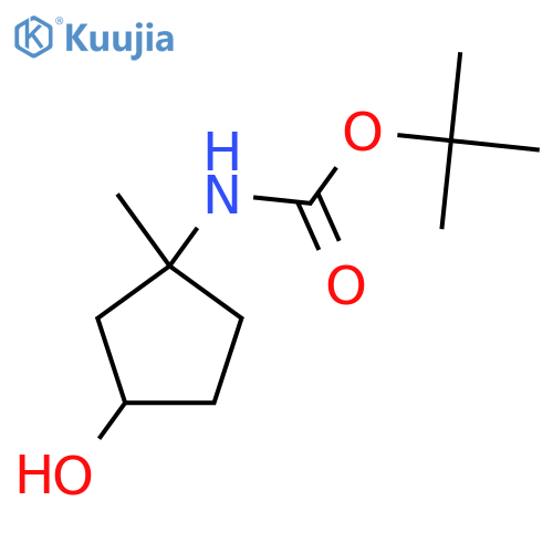 tert-butyl N-(3-hydroxy-1-methyl-cyclopentyl)carbamate structure