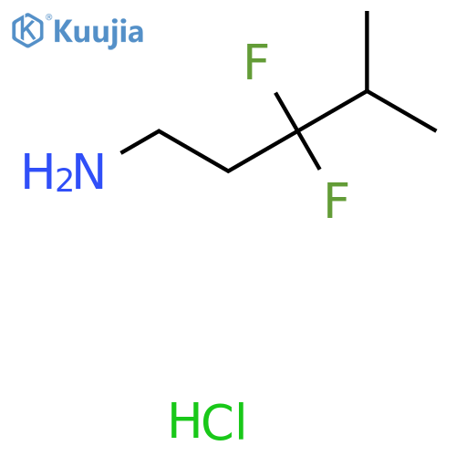 3,3-Difluoro-4-methylpentan-1-amine hydrochloride structure