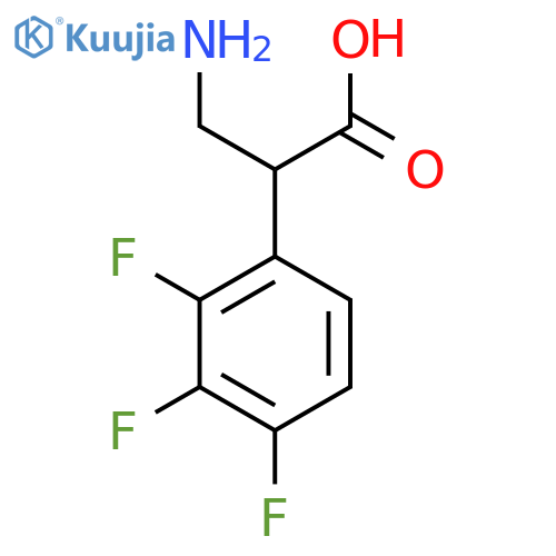 3-amino-2-(2,3,4-trifluorophenyl)propanoic acid structure