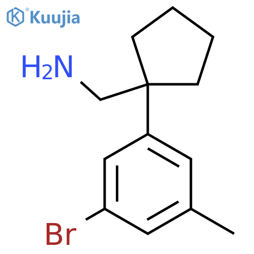 1-(3-bromo-5-methylphenyl)cyclopentylmethanamine structure