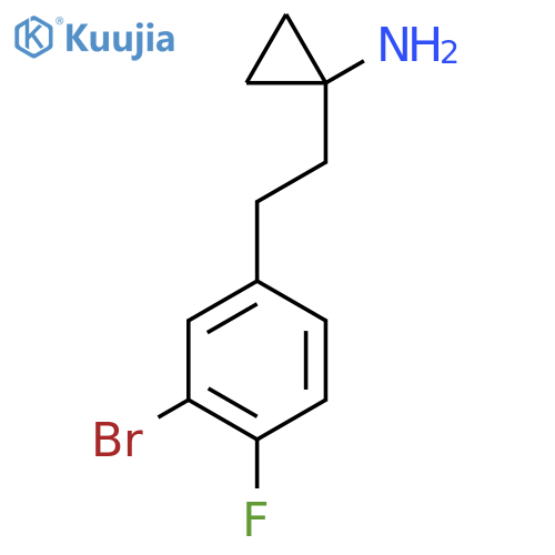 1-2-(3-bromo-4-fluorophenyl)ethylcyclopropan-1-amine structure