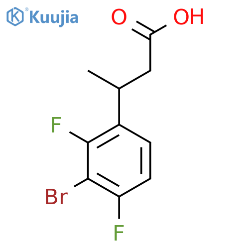 3-(3-bromo-2,4-difluorophenyl)butanoic acid structure
