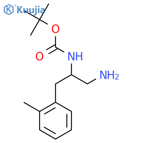 tert-butyl N-1-amino-3-(2-methylphenyl)propan-2-ylcarbamate structure