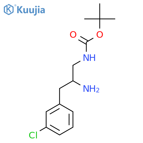 tert-butyl N-2-amino-3-(3-chlorophenyl)propylcarbamate structure