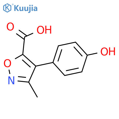 4-(4-Hydroxyphenyl)-3-methyl-5-isoxazolecarboxylic acid structure