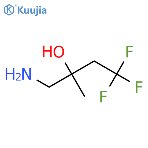 1-amino-4,4,4-trifluoro-2-methylbutan-2-ol structure