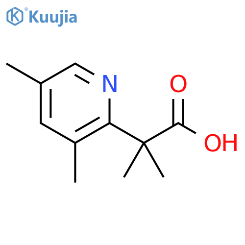 2-(3,5-dimethylpyridin-2-yl)-2-methylpropanoic acid structure