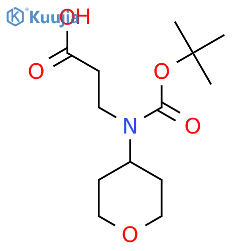 3-{(tert-butoxy)carbonyl(oxan-4-yl)amino}propanoic acid structure