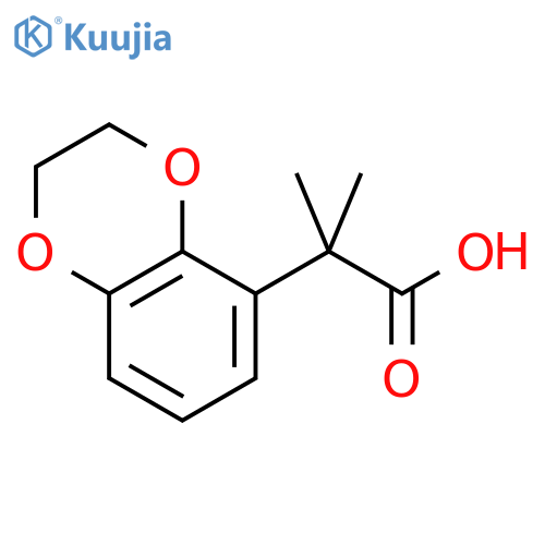 2-(2,3-dihydro-1,4-benzodioxin-5-yl)-2-methylpropanoic acid structure