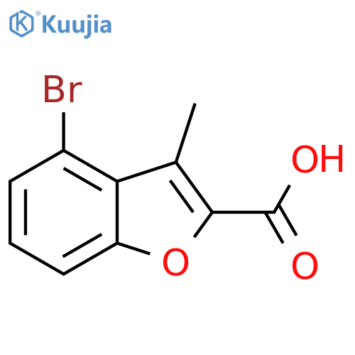 4-bromo-3-methyl-1-benzofuran-2-carboxylic acid structure