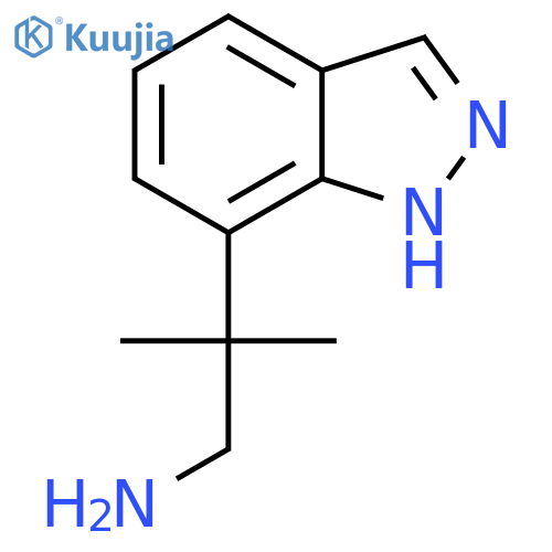 2-(1H-indazol-7-yl)-2-methylpropan-1-amine structure