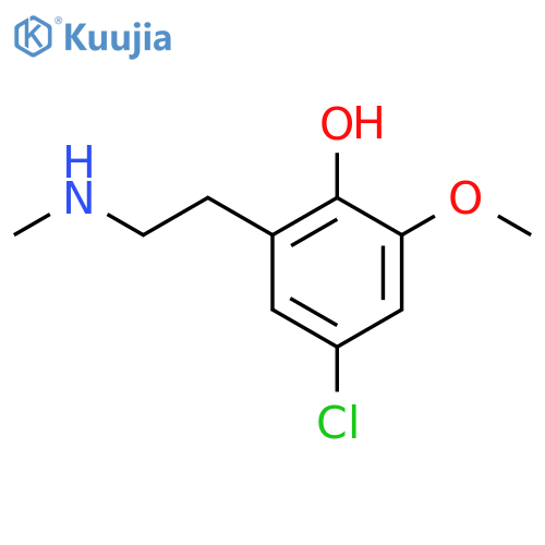 4-chloro-2-methoxy-6-2-(methylamino)ethylphenol structure