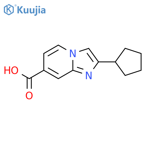 2-cyclopentylimidazo1,2-apyridine-7-carboxylic acid structure