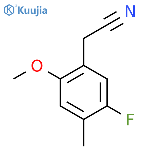 2-(5-fluoro-2-methoxy-4-methylphenyl)acetonitrile structure
