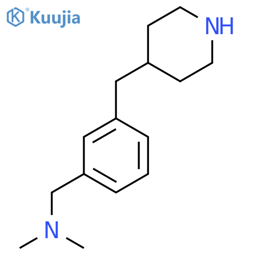 dimethyl({3-(piperidin-4-yl)methylphenyl}methyl)amine structure