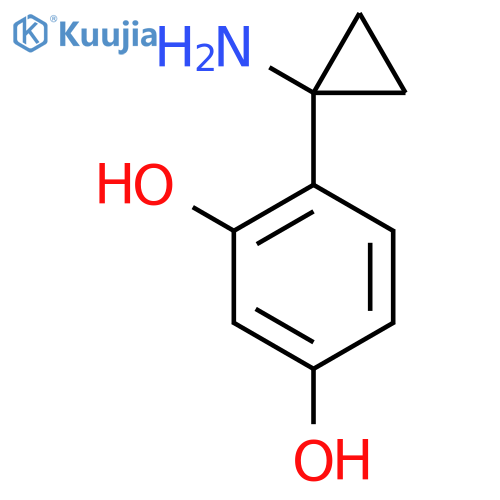 4-(1-aminocyclopropyl)benzene-1,3-diol structure