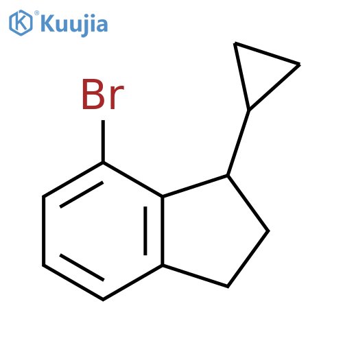 1H-Indene, 7-bromo-1-cyclopropyl-2,3-dihydro- structure