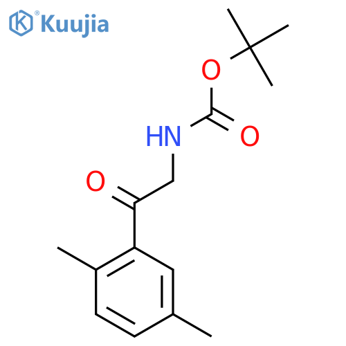 tert-butyl N-[2-(2,5-dimethylphenyl)-2-oxoethyl]carbamate structure