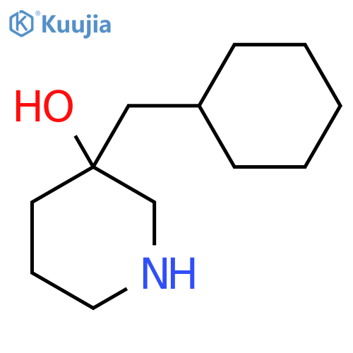 3-(cyclohexylmethyl)piperidin-3-ol structure