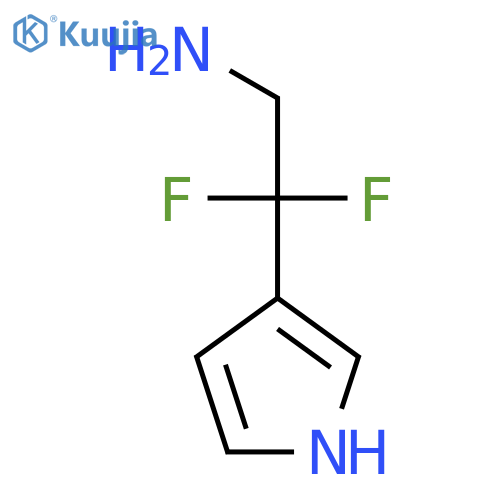 2,2-difluoro-2-(1H-pyrrol-3-yl)ethan-1-amine structure