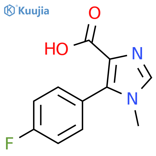 5-(4-fluorophenyl)-1-methyl-1H-imidazole-4-carboxylic acid structure