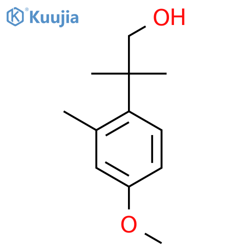2-(4-methoxy-2-methylphenyl)-2-methylpropan-1-ol structure