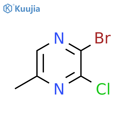 2-bromo-3-chloro-5-methylpyrazine structure