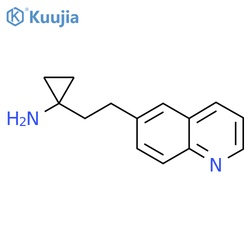 1-2-(quinolin-6-yl)ethylcyclopropan-1-amine structure