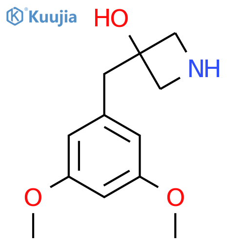 3-(3,5-dimethoxyphenyl)methylazetidin-3-ol structure