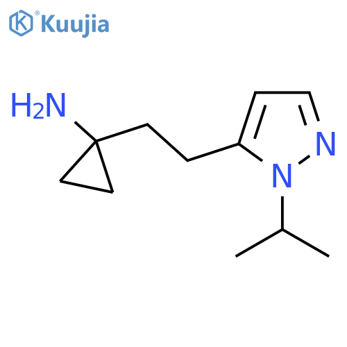 1-{2-1-(propan-2-yl)-1H-pyrazol-5-ylethyl}cyclopropan-1-amine structure