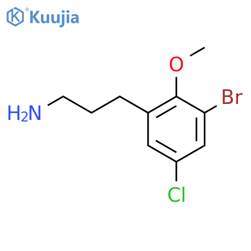 3-(3-bromo-5-chloro-2-methoxyphenyl)propan-1-amine structure