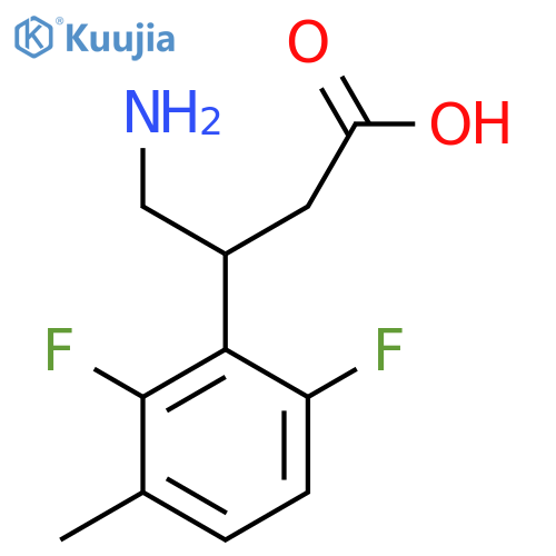4-Amino-3-(2,6-difluoro-3-methylphenyl)butanoic acid structure