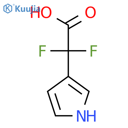 2,2-difluoro-2-(1H-pyrrol-3-yl)acetic acid structure