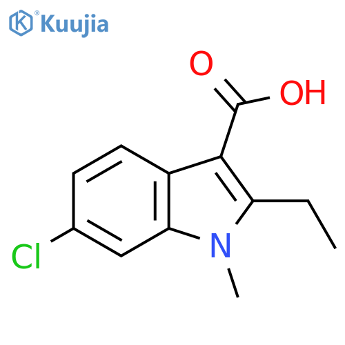 6-Chloro-2-ethyl-1-methyl-1H-indole-3-carboxylic acid structure