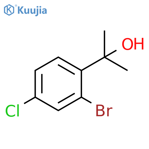 Benzenemethanol, 2-bromo-4-chloro-α,α-dimethyl- structure