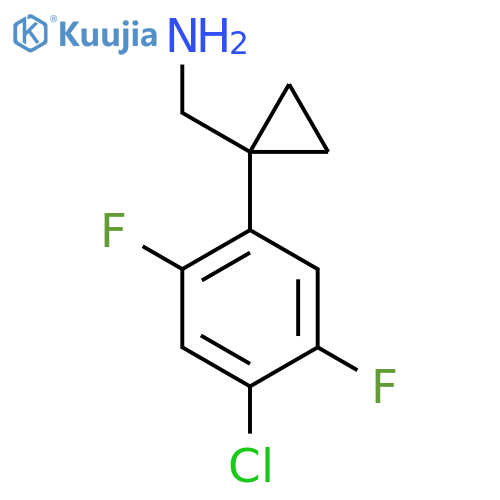 1-(4-chloro-2,5-difluorophenyl)cyclopropylmethanamine structure