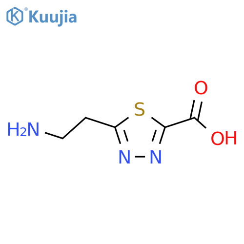 5-(2-Aminoethyl)-1,3,4-thiadiazole-2-carboxylic acid structure