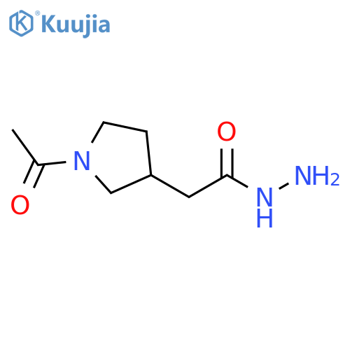 3-Pyrrolidineacetic acid, 1-acetyl-, hydrazide structure