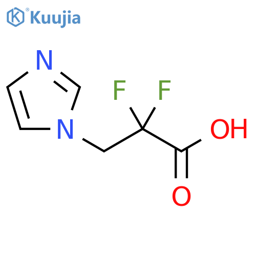 1H-Imidazole-1-propanoic acid, α,α-difluoro- structure