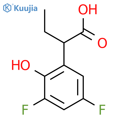 2-(3,5-difluoro-2-hydroxyphenyl)butanoic acid structure