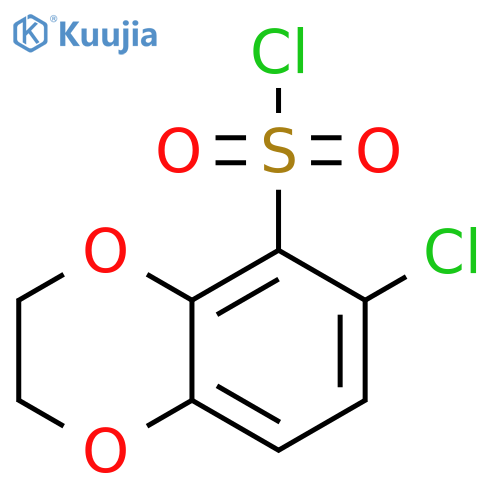 6-chloro-2,3-dihydro-1,4-benzodioxine-5-sulfonyl chloride structure