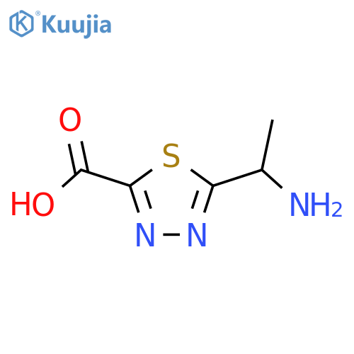 5-(1-Aminoethyl)-1,3,4-thiadiazole-2-carboxylic acid structure